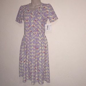 LulaRoe Multi-color Dress Sz: Xs Amelia Dress